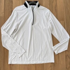 Greyson Arctic Guide Sport Mens L White Quarter Zip Pullover MSP22K54 Excellent